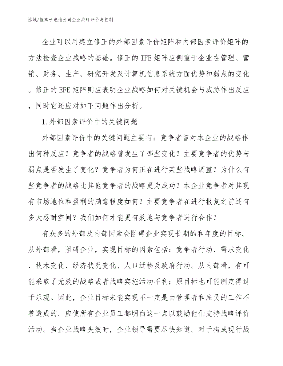 锂离子电池公司企业战略评价与控制【参考】_第4页