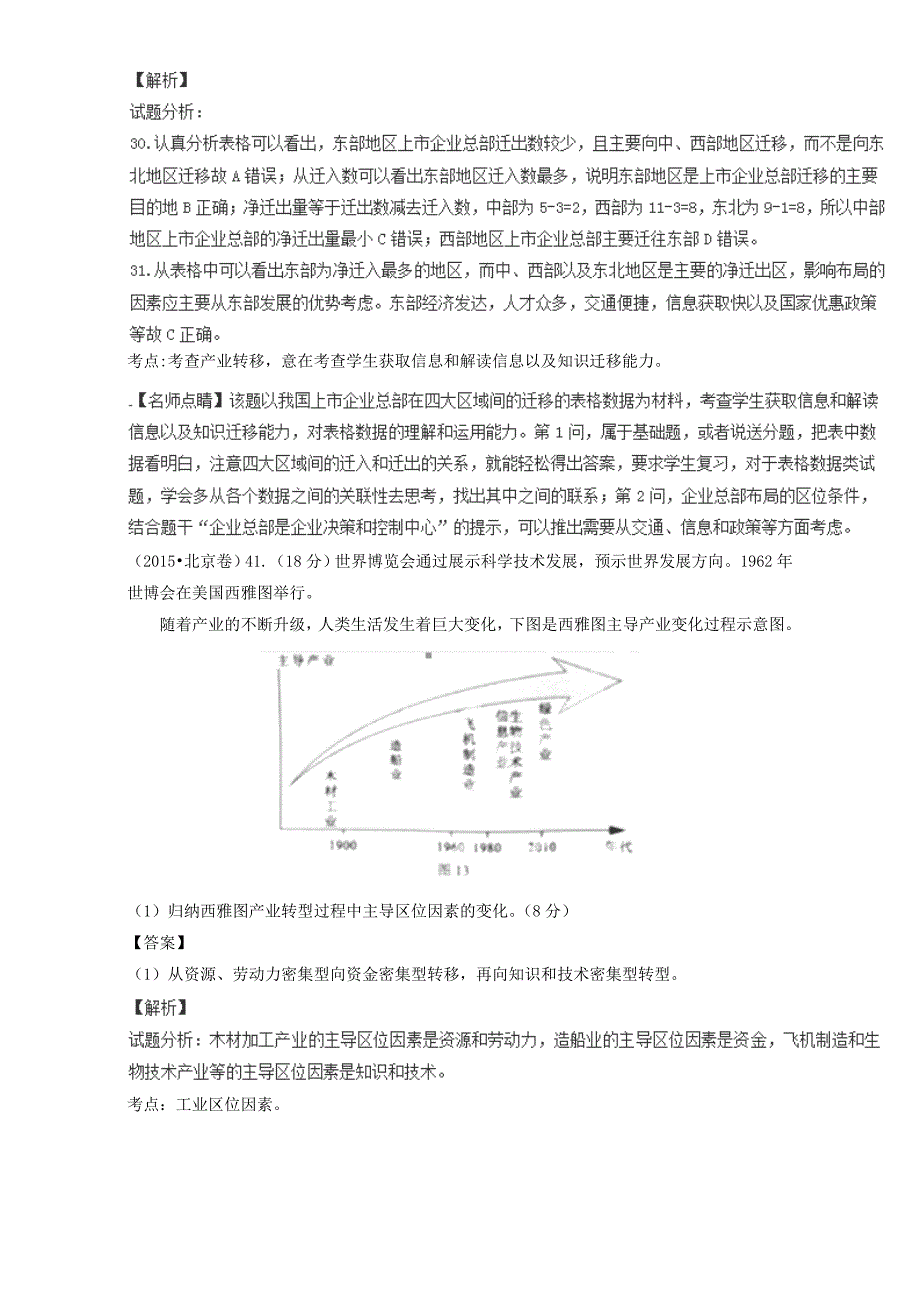 精编高考地理真题分类汇编：专题09工业含答案_第4页