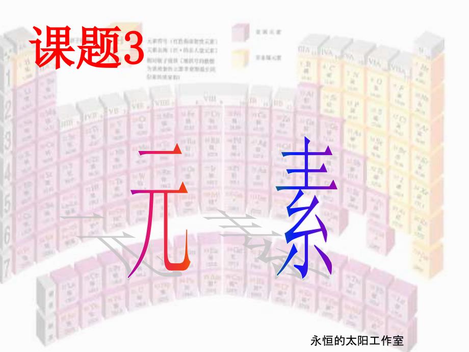 人教版九年级化学上册精品课件第三单元物质构成的奥秘课题3元素共29张PPT_第1页