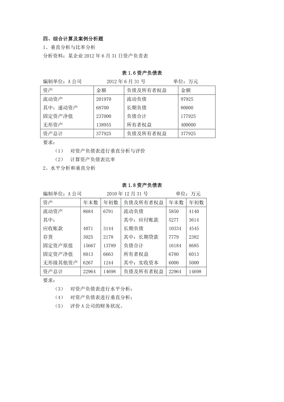 财务报告分析练习(修改)_第3页