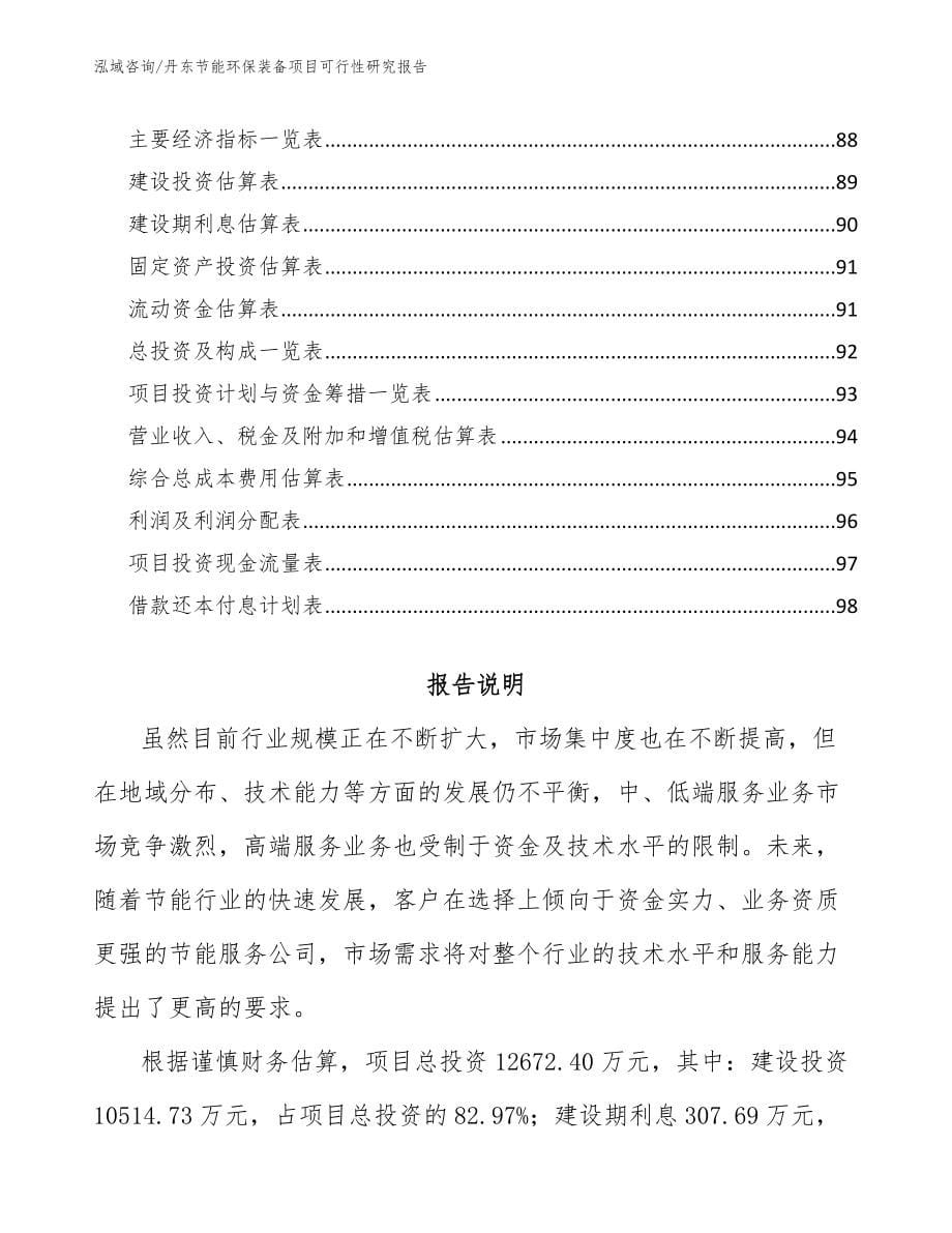 丹东节能环保装备项目可行性研究报告（模板范本）_第5页