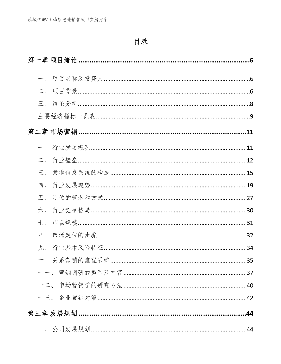 上海锂电池销售项目实施方案模板参考_第2页