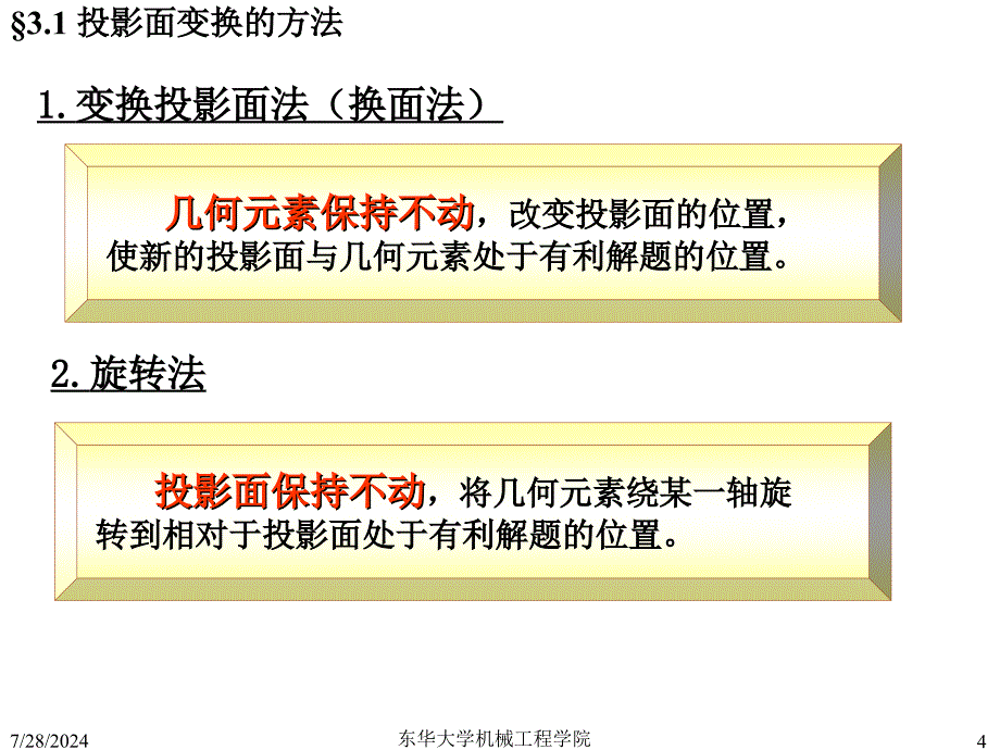 03画法几何及工程制图第3章投影变换课件_第4页