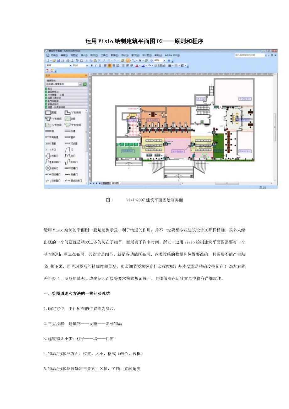 运用Visio绘制建筑平面图02-原则和程序_第1页