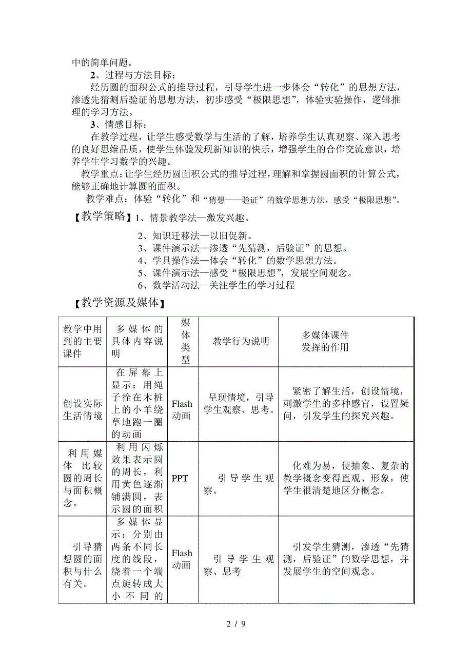 圆的面积电化教学设计_第2页