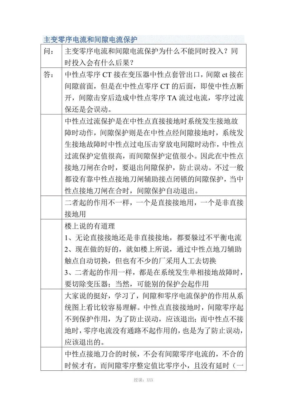 主变零序电流和间隙电流保护_第1页