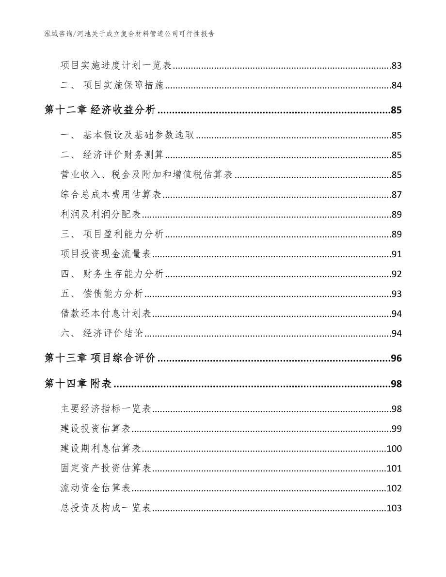 河池关于成立复合材料管道公司可行性报告_模板_第5页