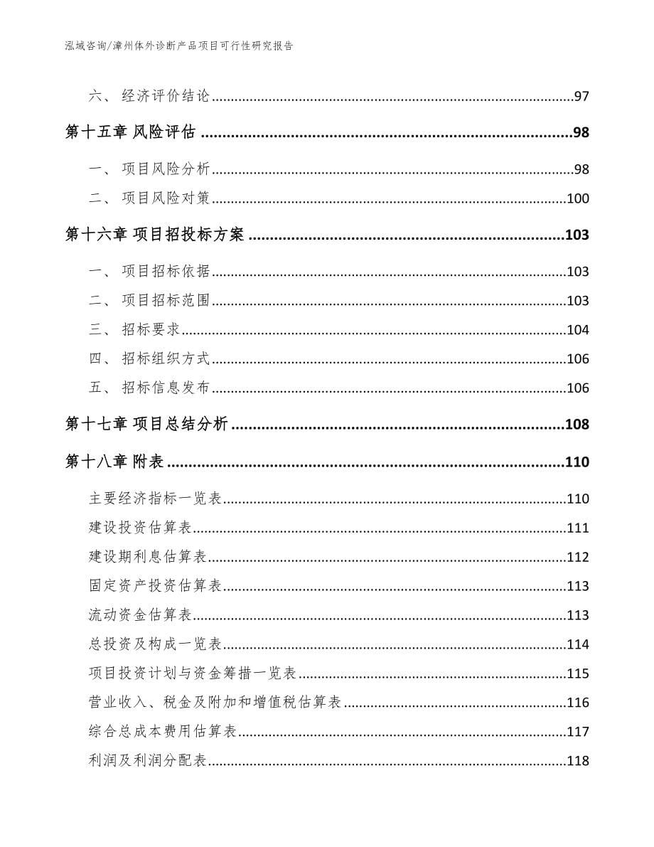 漳州体外诊断产品项目可行性研究报告_范文参考_第5页