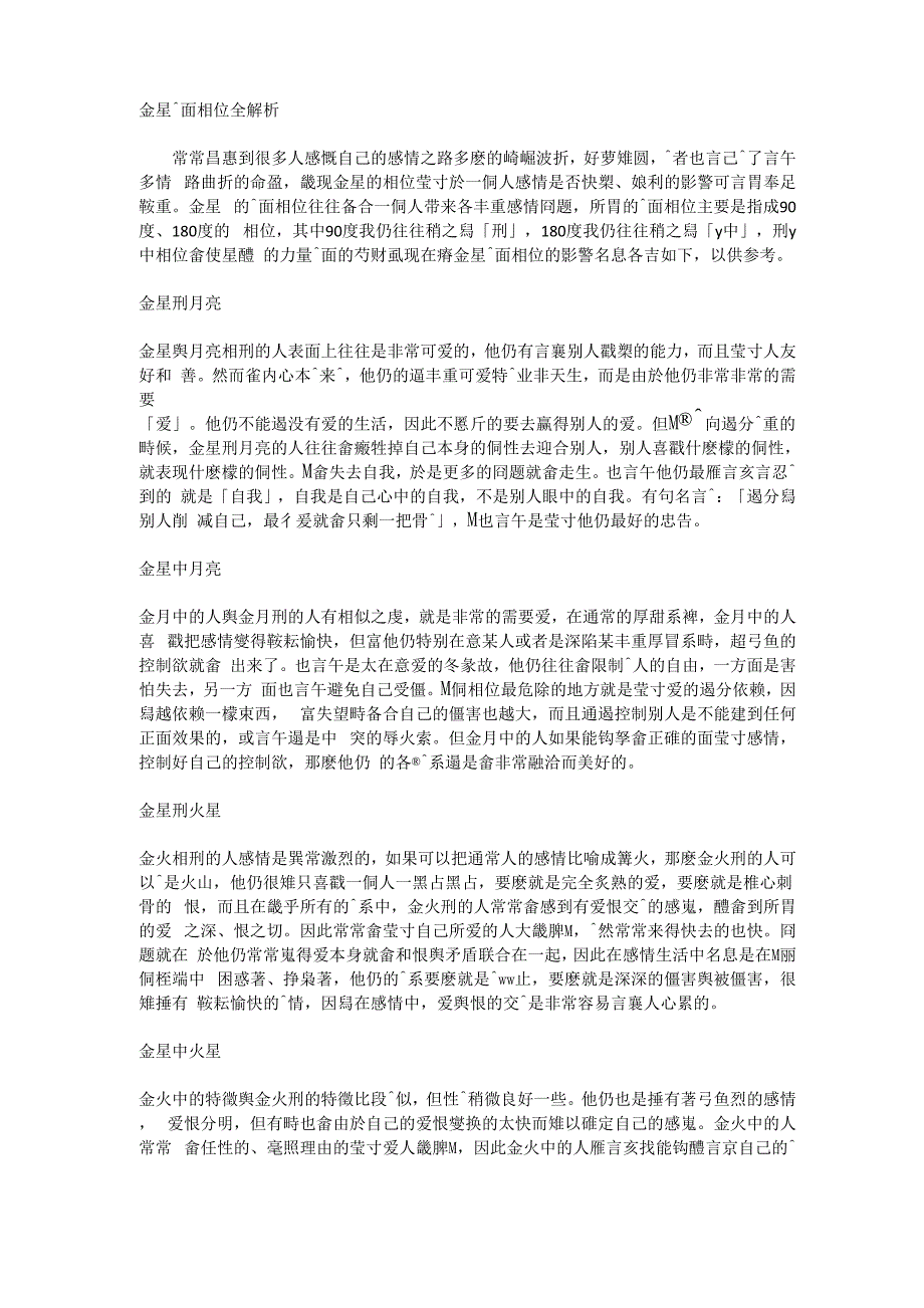 金星负面相位全解析_第1页