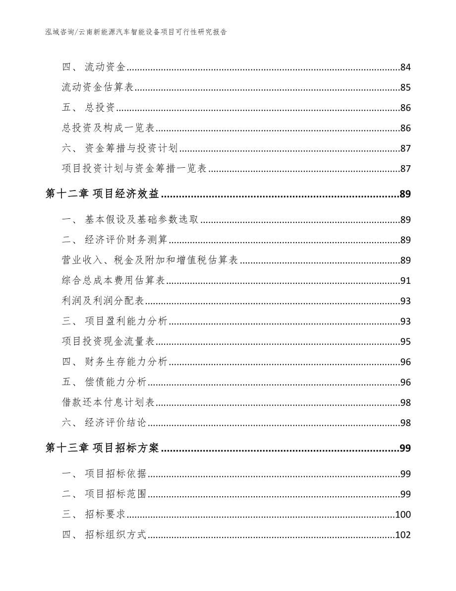 云南新能源汽车智能设备项目可行性研究报告参考范文_第5页