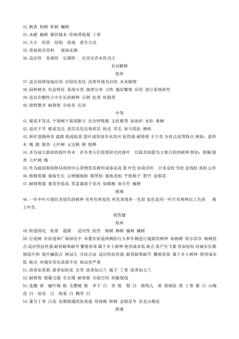 (整理完)园林树木学网上作业题参考答案分解_第2页