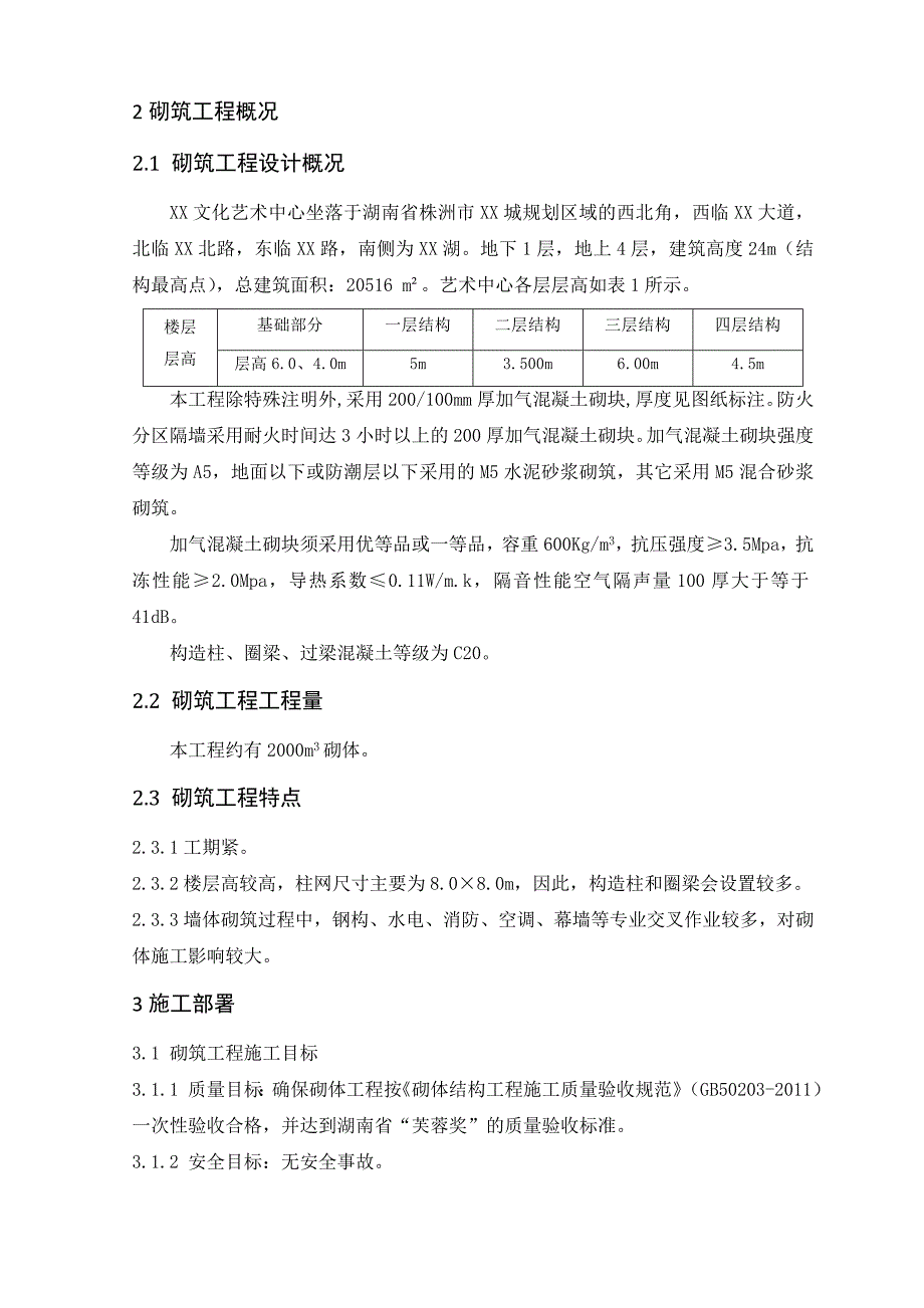 文化艺术中填充墙砌体施工方案_第4页