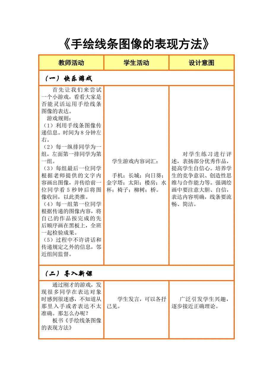 《手绘线条图像的表现方法》.doc_第1页