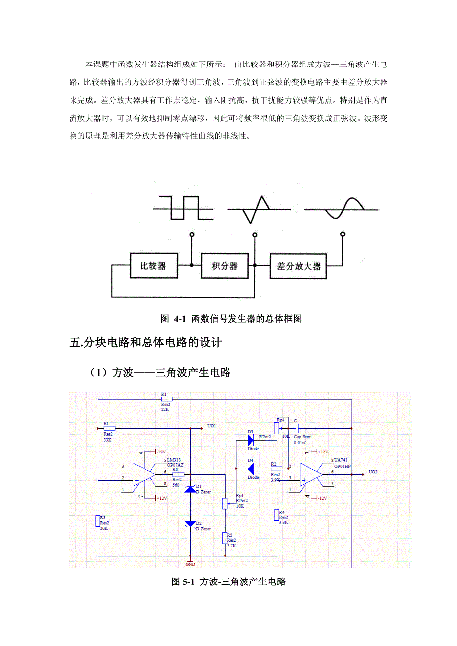 电子电路综合设计实验(函数信号发生器)报告_第3页