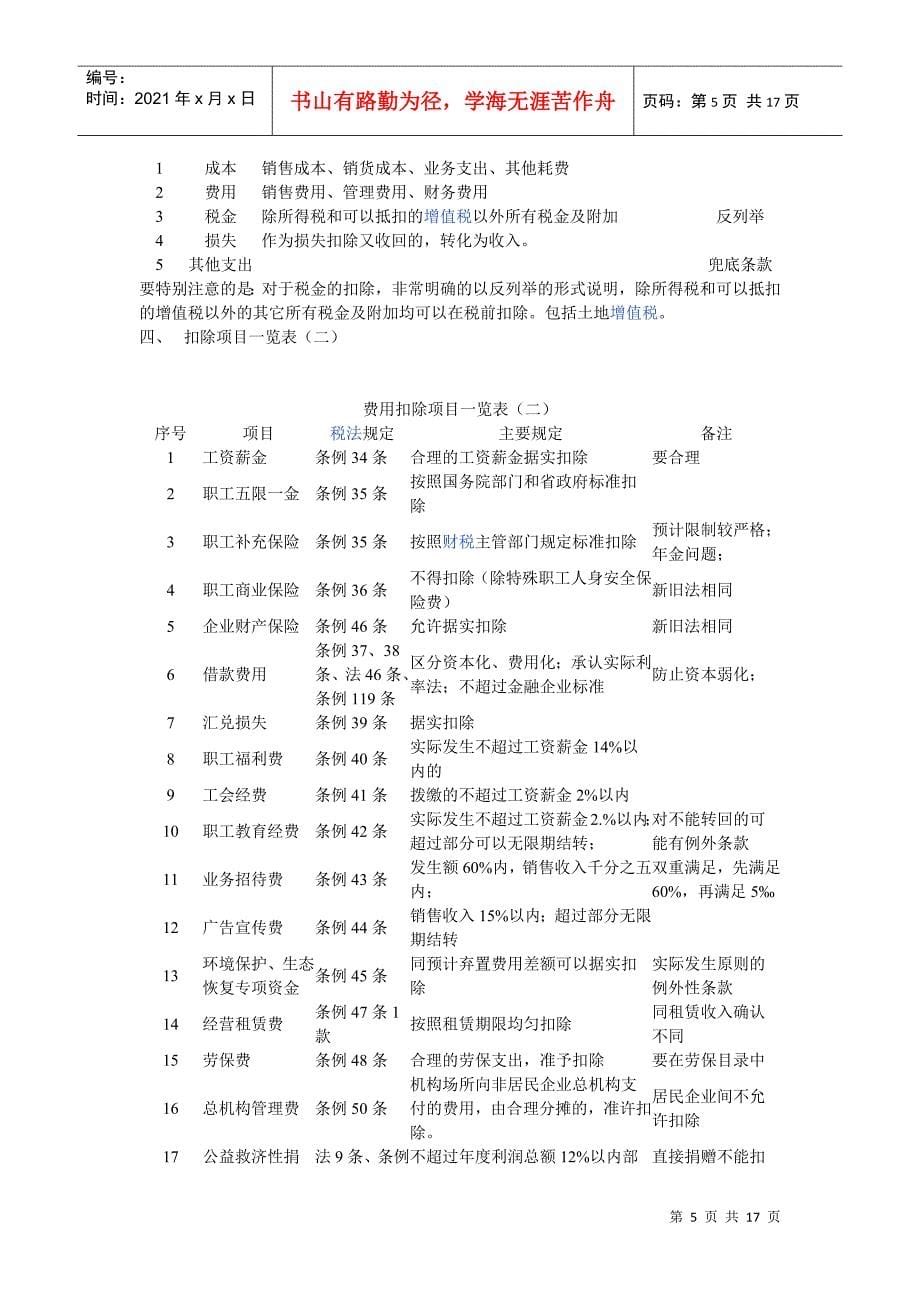 新企业所得税法扣除项目详细解读_第5页