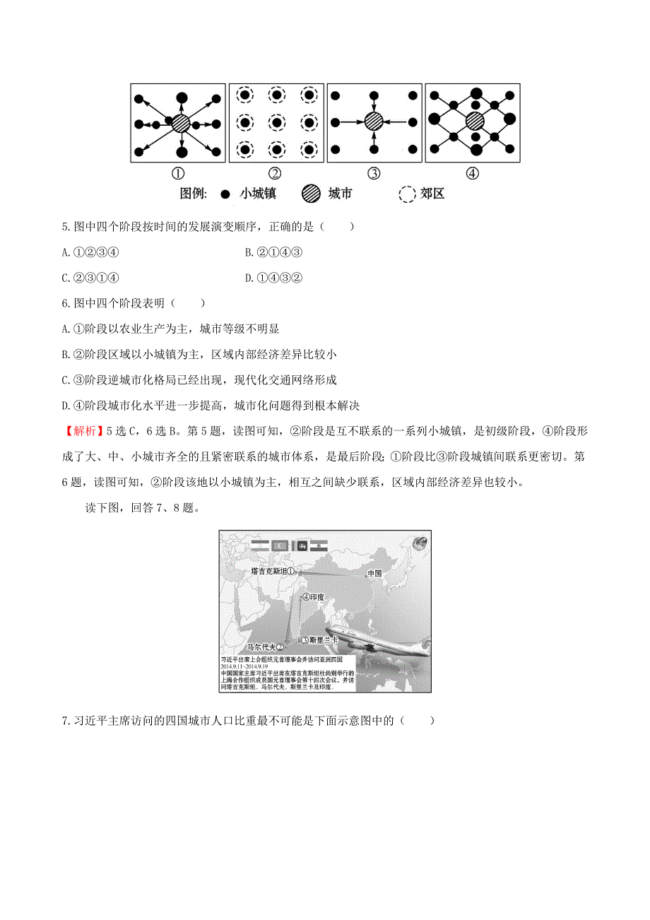 【精品】高考地理一轮专题复习 2.2城市化课时提升作业十八含解析_第3页