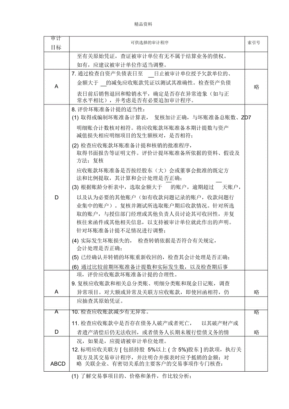 企业应收账款管理表格_第4页