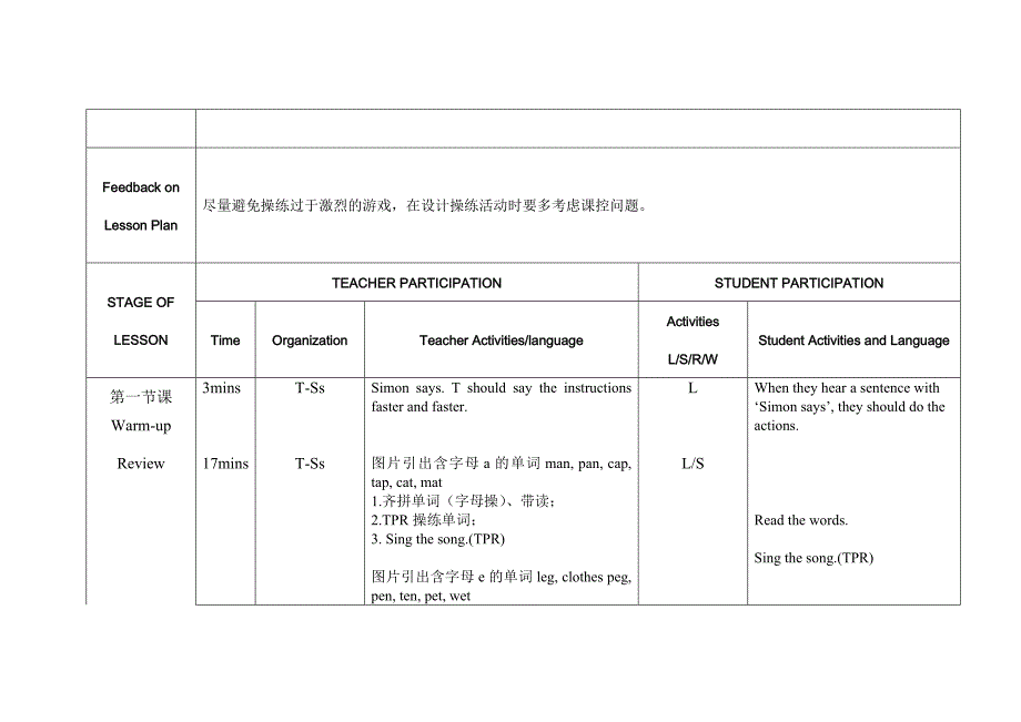 全英教案模板Teaching plan2_第2页