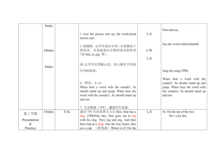 全英教案模板Teaching plan2_第4页