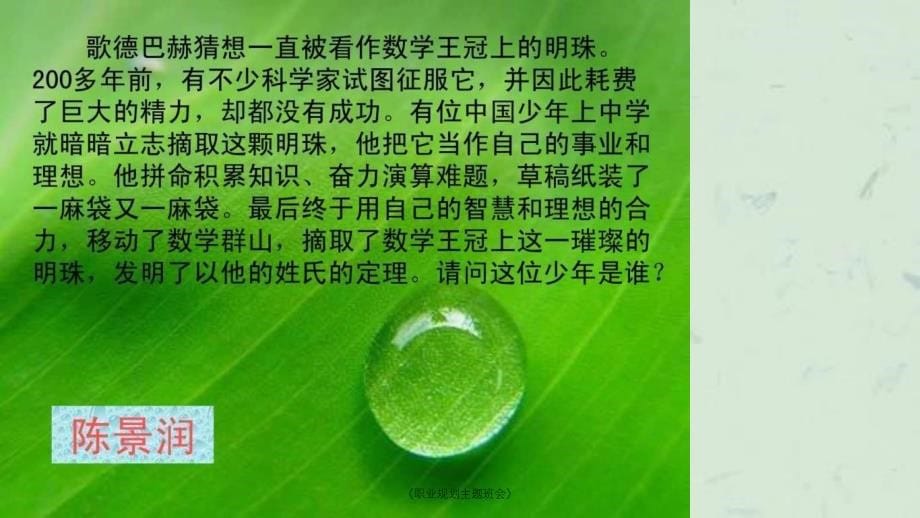 职业规划主题班会课件_第5页