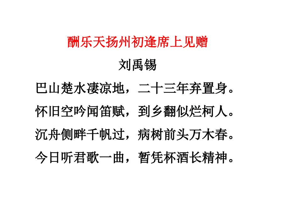 酬乐天扬州初逢席上见赠_第1页