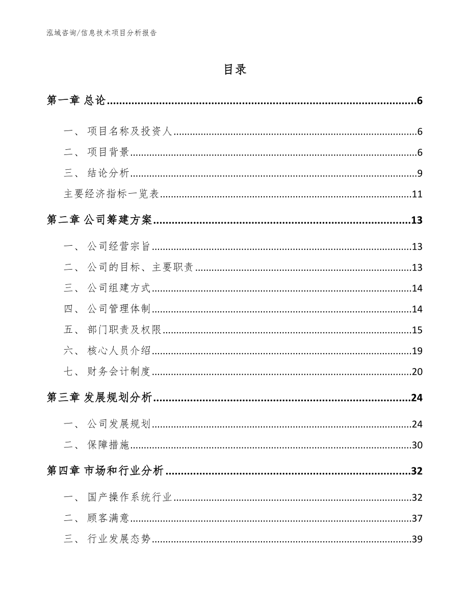 信息技术项目分析报告（模板范本）_第2页