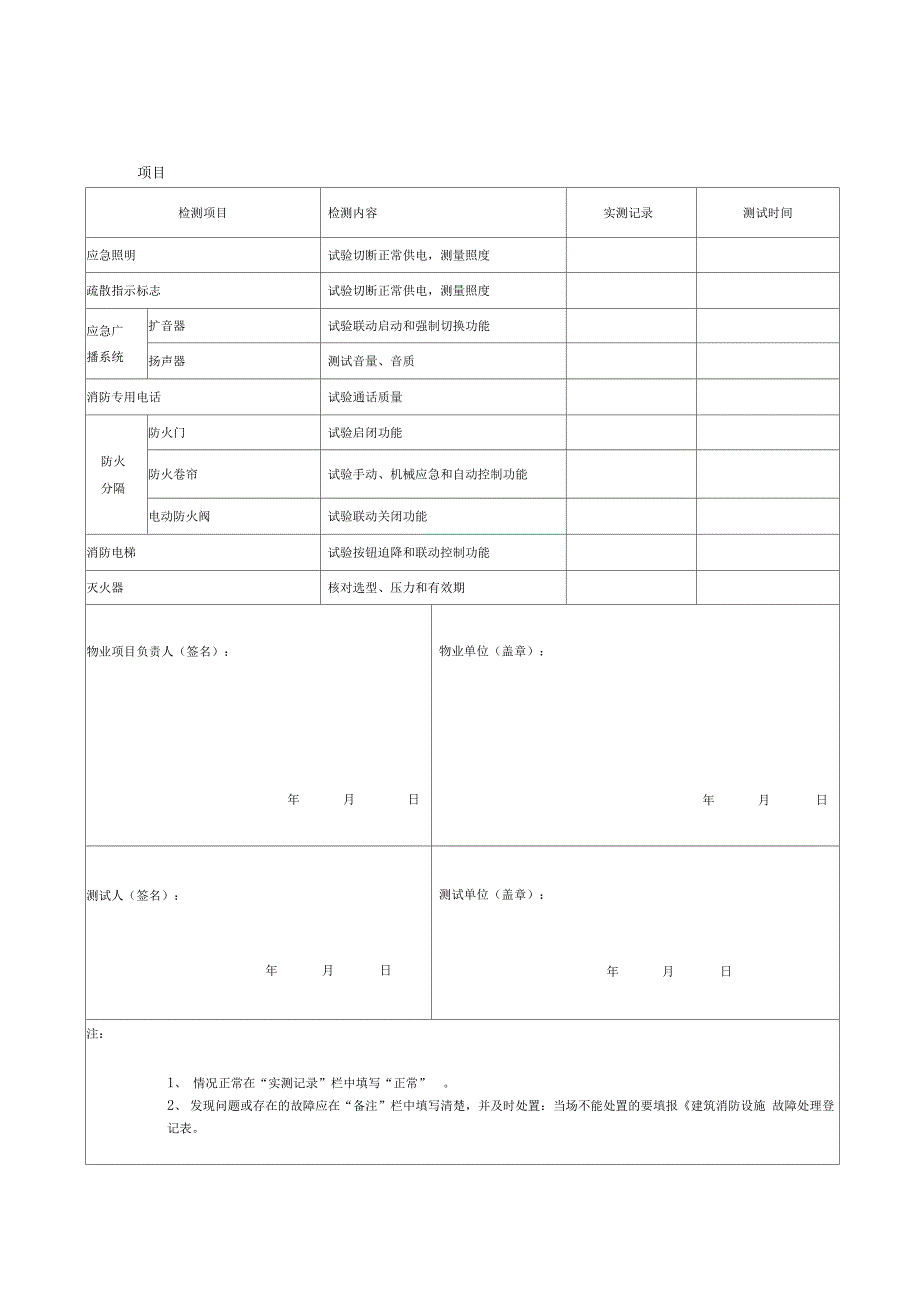 消防维保月检表(模板)_第4页