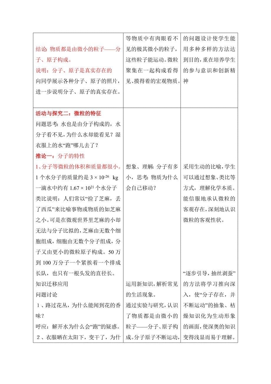 《分子和原子》教学设计_第5页