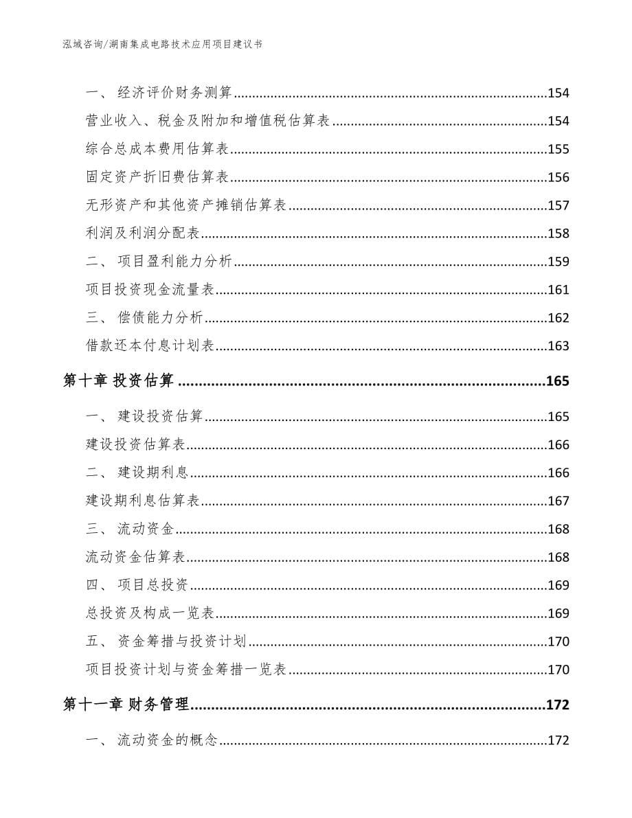 湖南集成电路技术应用项目建议书模板_第5页