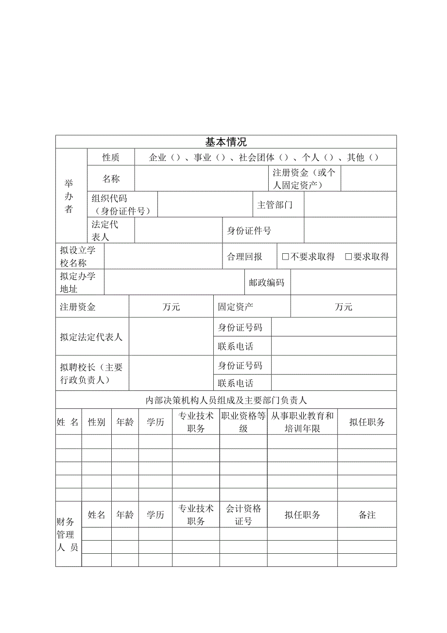 四川民办职业培训学校审批表.doc_第2页