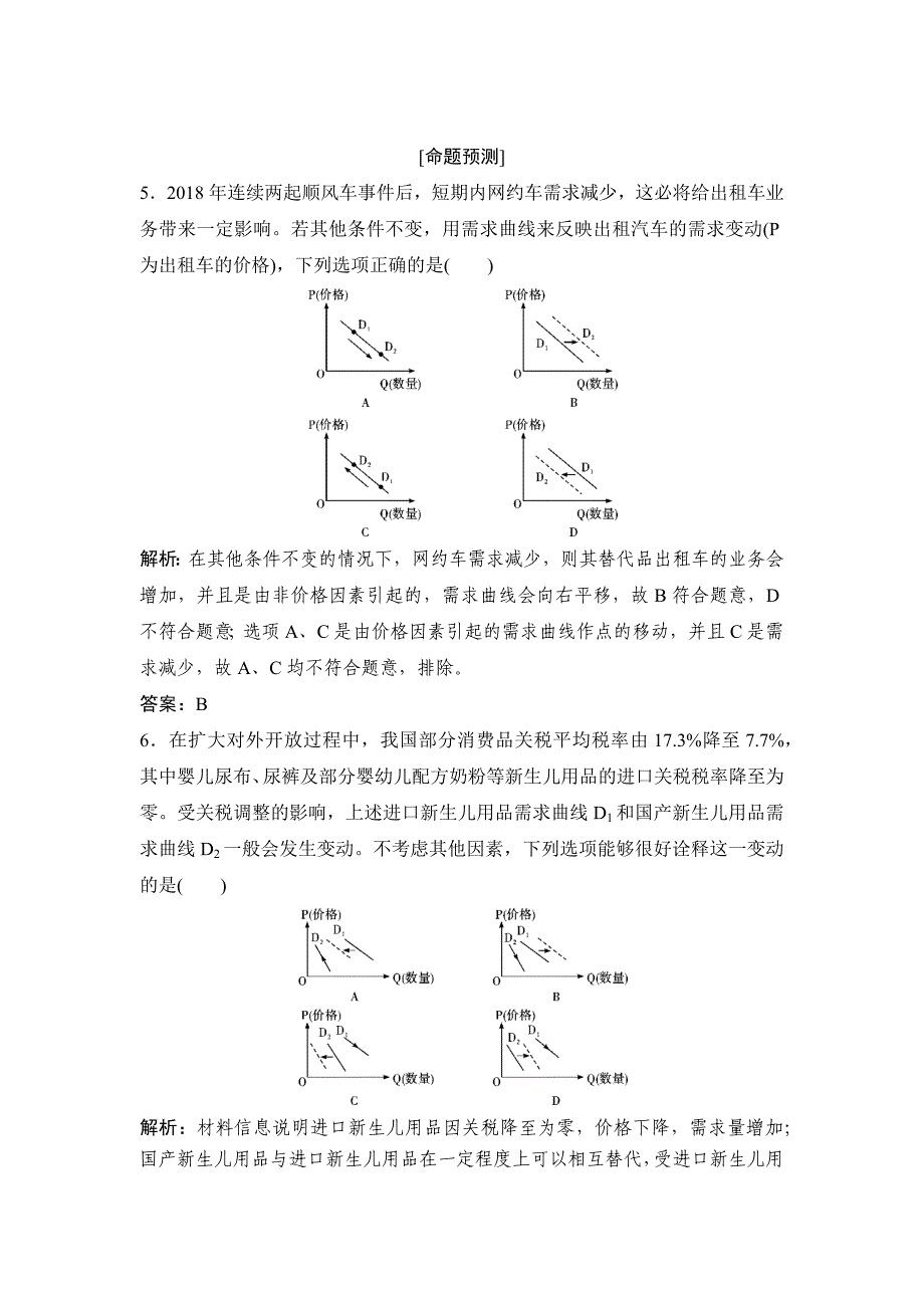 (完整word版)微专题提升系列专题1经济生活中的函数曲线.doc_第4页