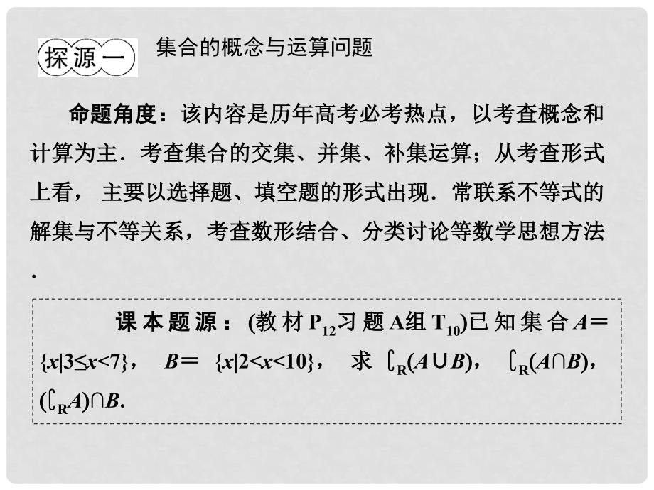 高中数学 创意（二) 高考试题探源课件 新人教A版必修1_第2页