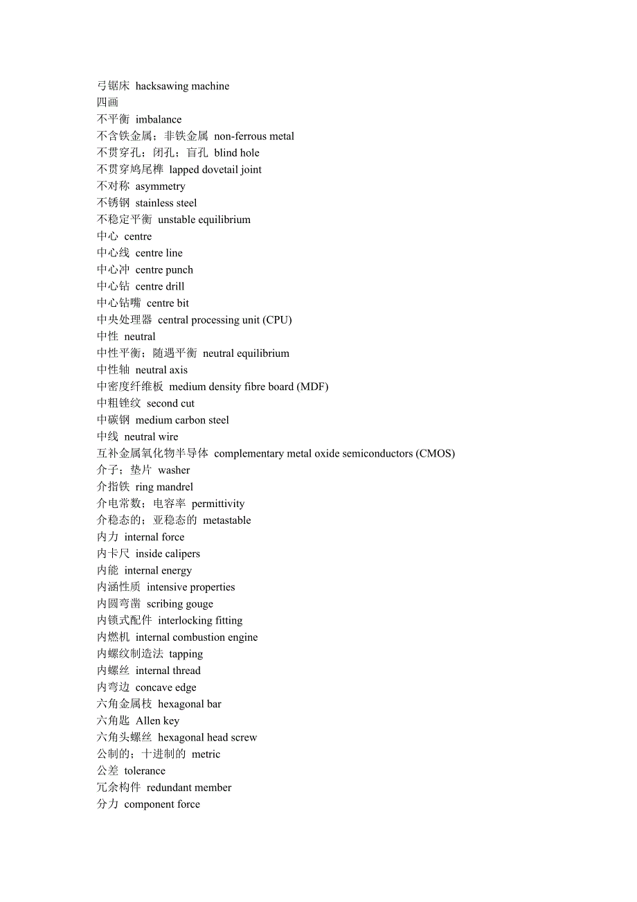 《汉英词典》机械类常用词汇.doc_第3页