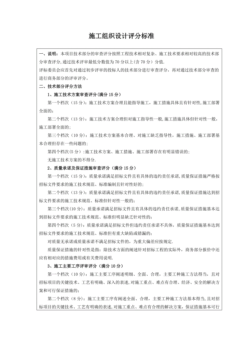 施工组织设计包括内容及评分标准_第2页