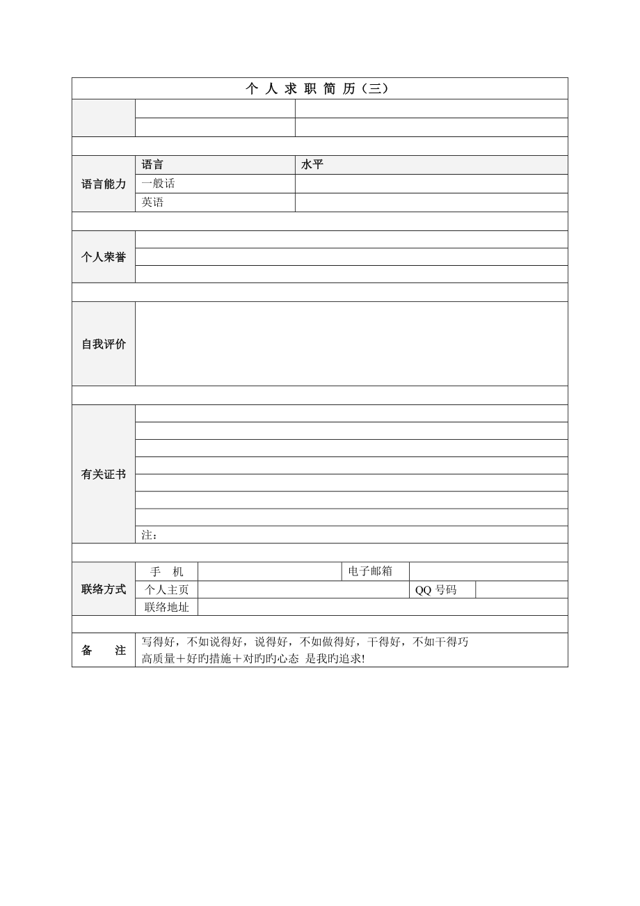 300套最新最实用个人简历模板随你挑_第4页