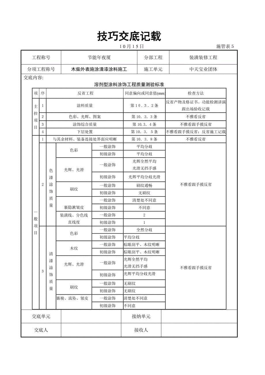 木料表面施涂清漆涂料施工交底记录_第5页