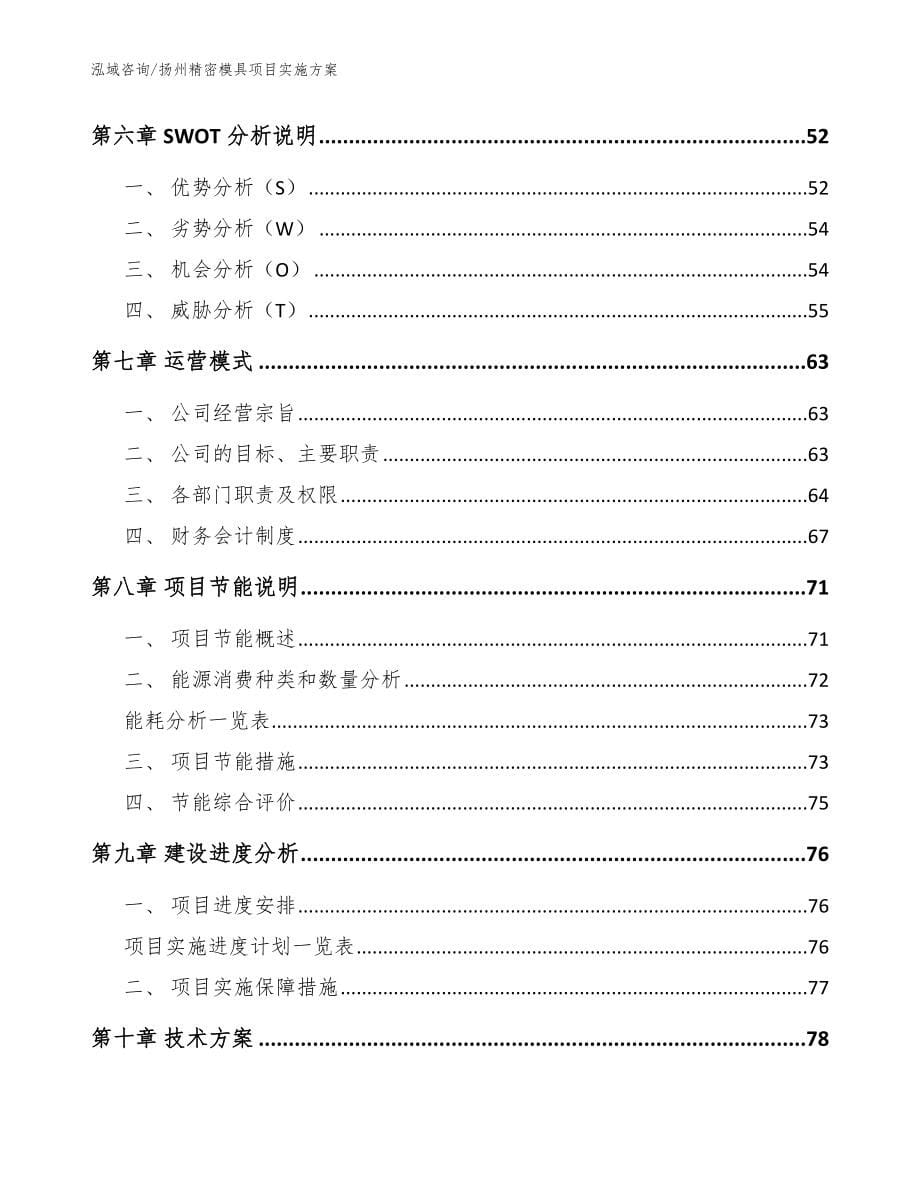 扬州精密模具项目实施方案参考范文_第5页