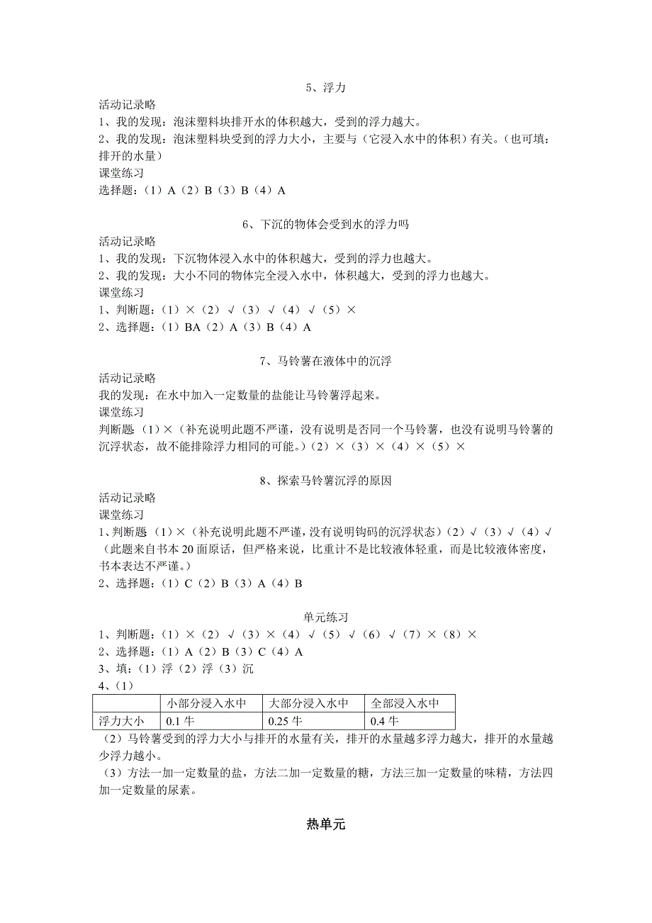 2022年小学科学五年级下册作业本参考答案 (I)_第2页