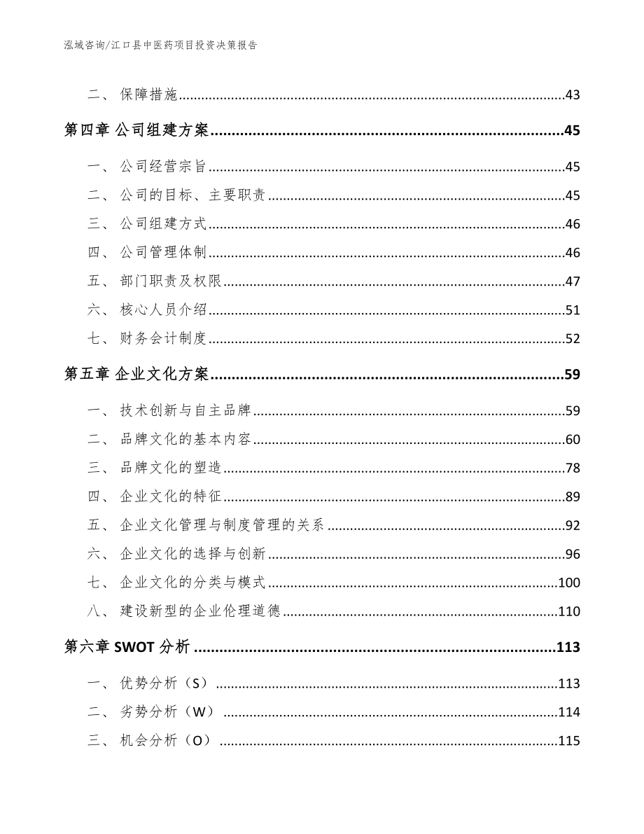 江口县中医药项目投资决策报告【模板范文】_第2页