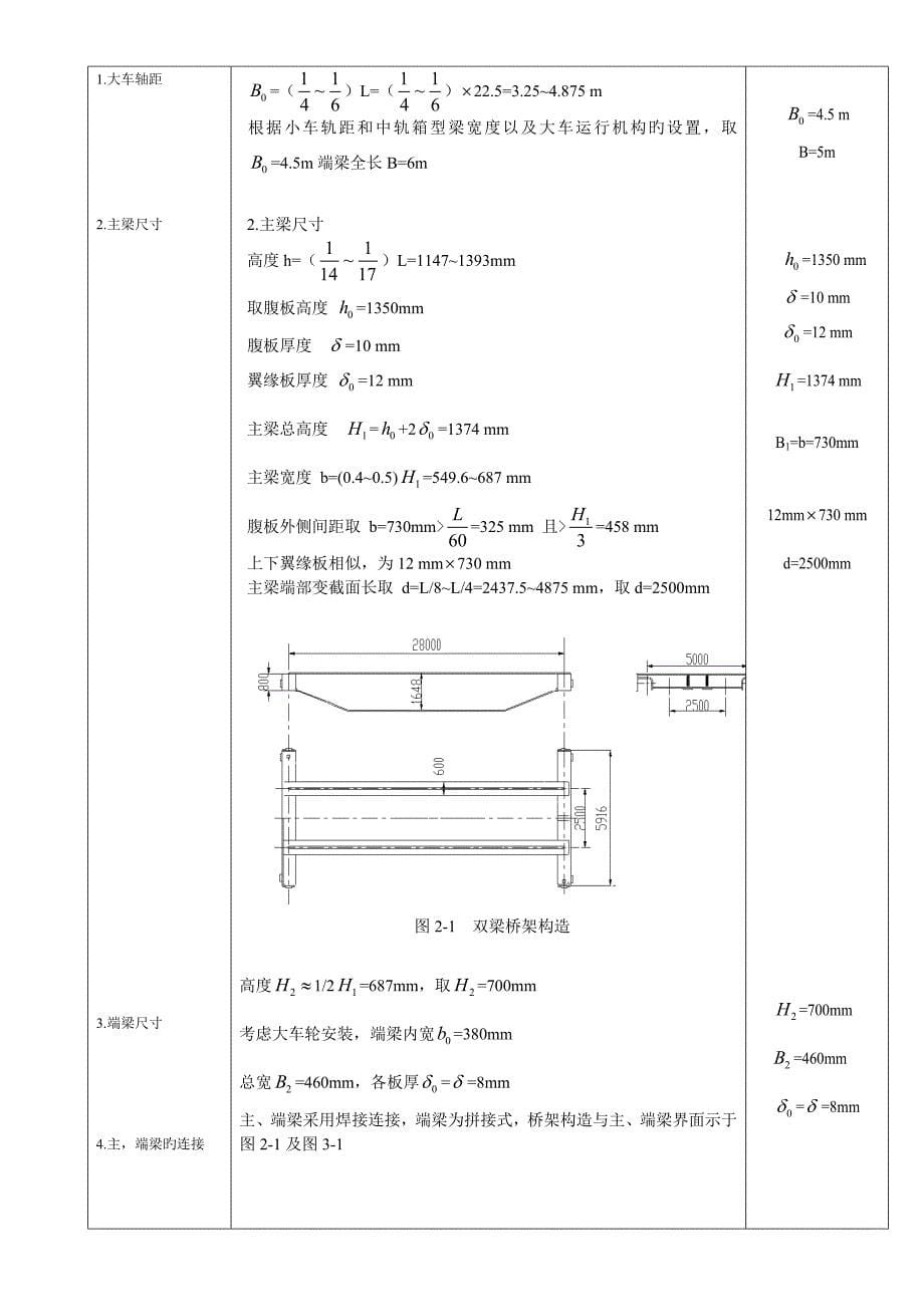 跨度双梁桥式起重机结构设计说明书.doc_第5页