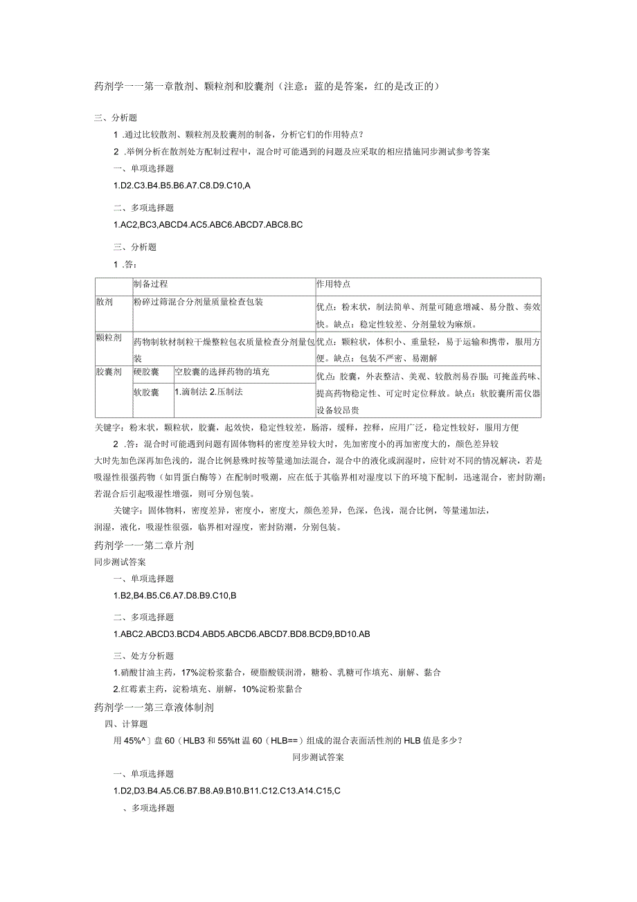 药剂学课后习题答案_第1页