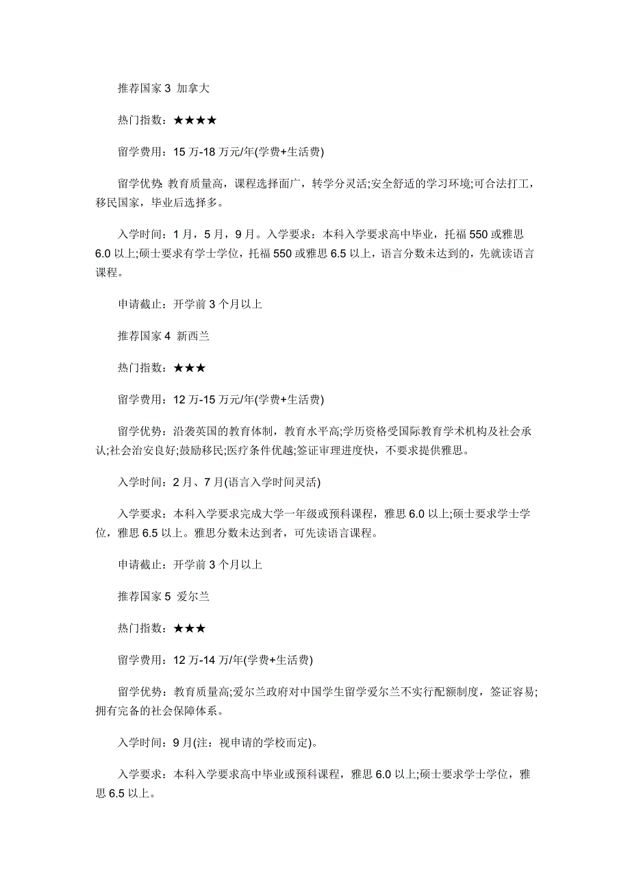 热门国家留学费用汇总_第3页