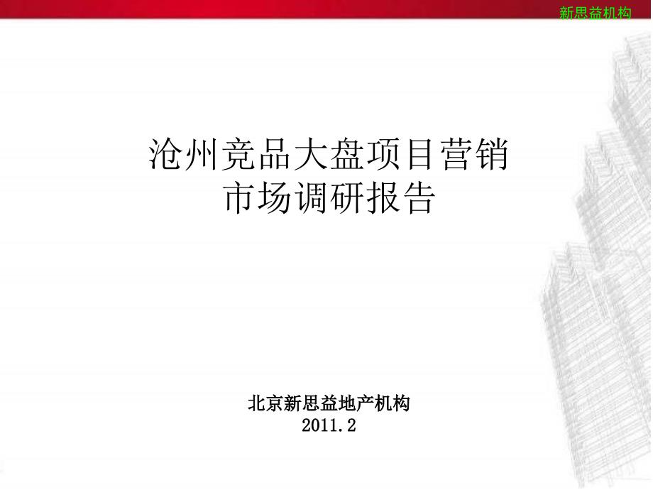 2月沧州竞品大盘项目营销市场调研报告_第2页