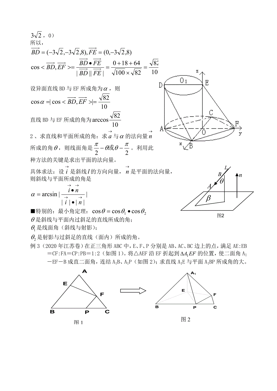专题研究巧用向量法求空间角新课标人教版_第2页