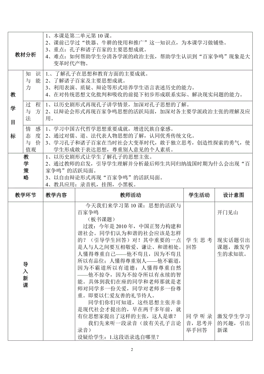 历史第10课教学设计[精选文档]_第2页