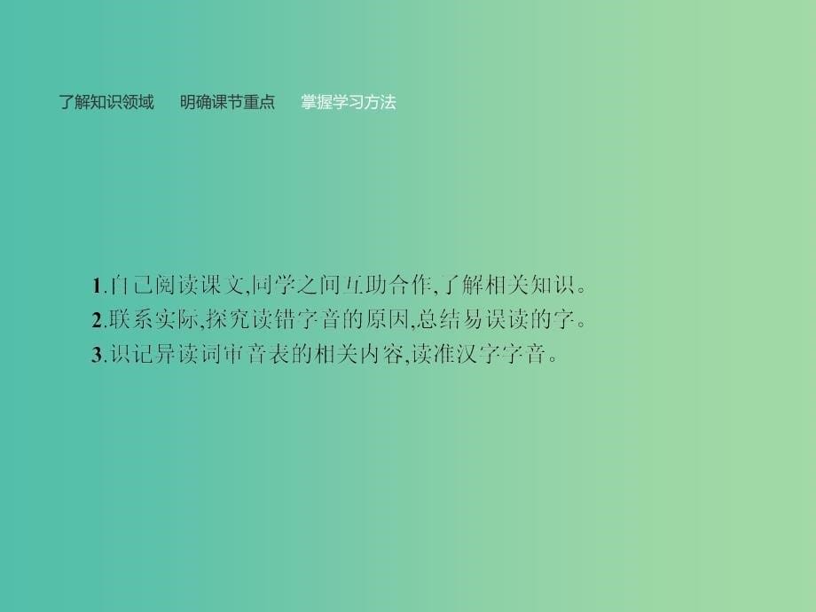 高中语文 2.1 字音档案-汉字的注音方法课件 新人教选修《语言文字应用》.ppt_第5页