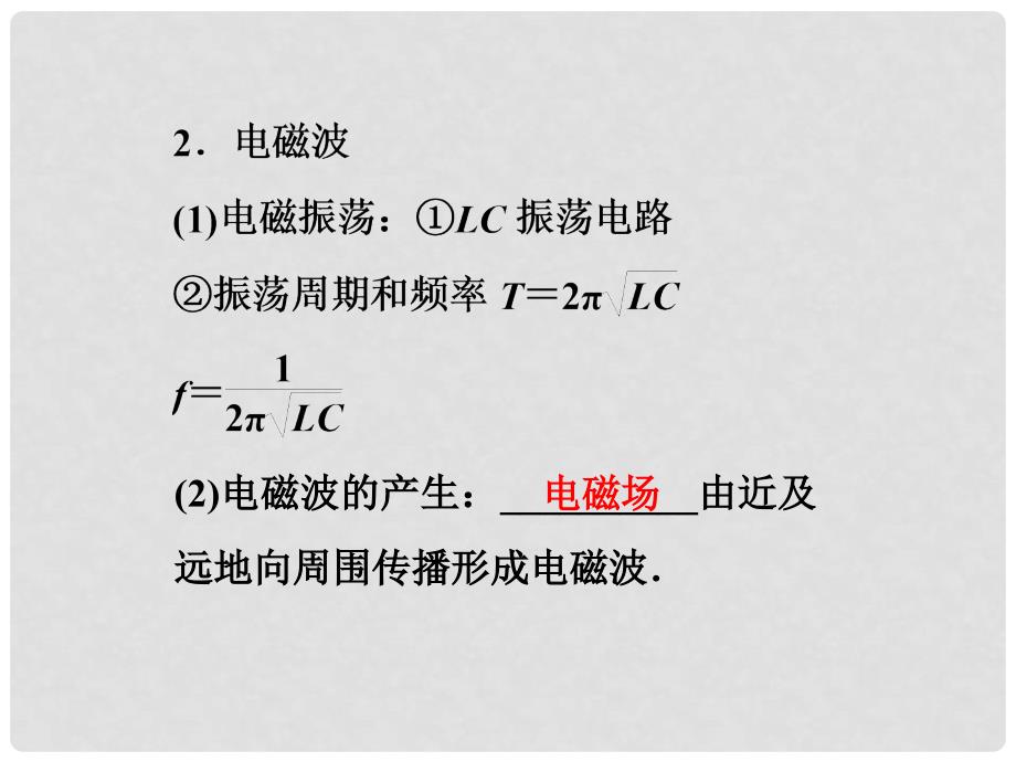 高考物理总复习 第三章 电磁波　相对论简介课件 新人教版选修34_第4页