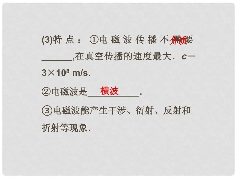 高考物理总复习 第三章 电磁波　相对论简介课件 新人教版选修34_第5页