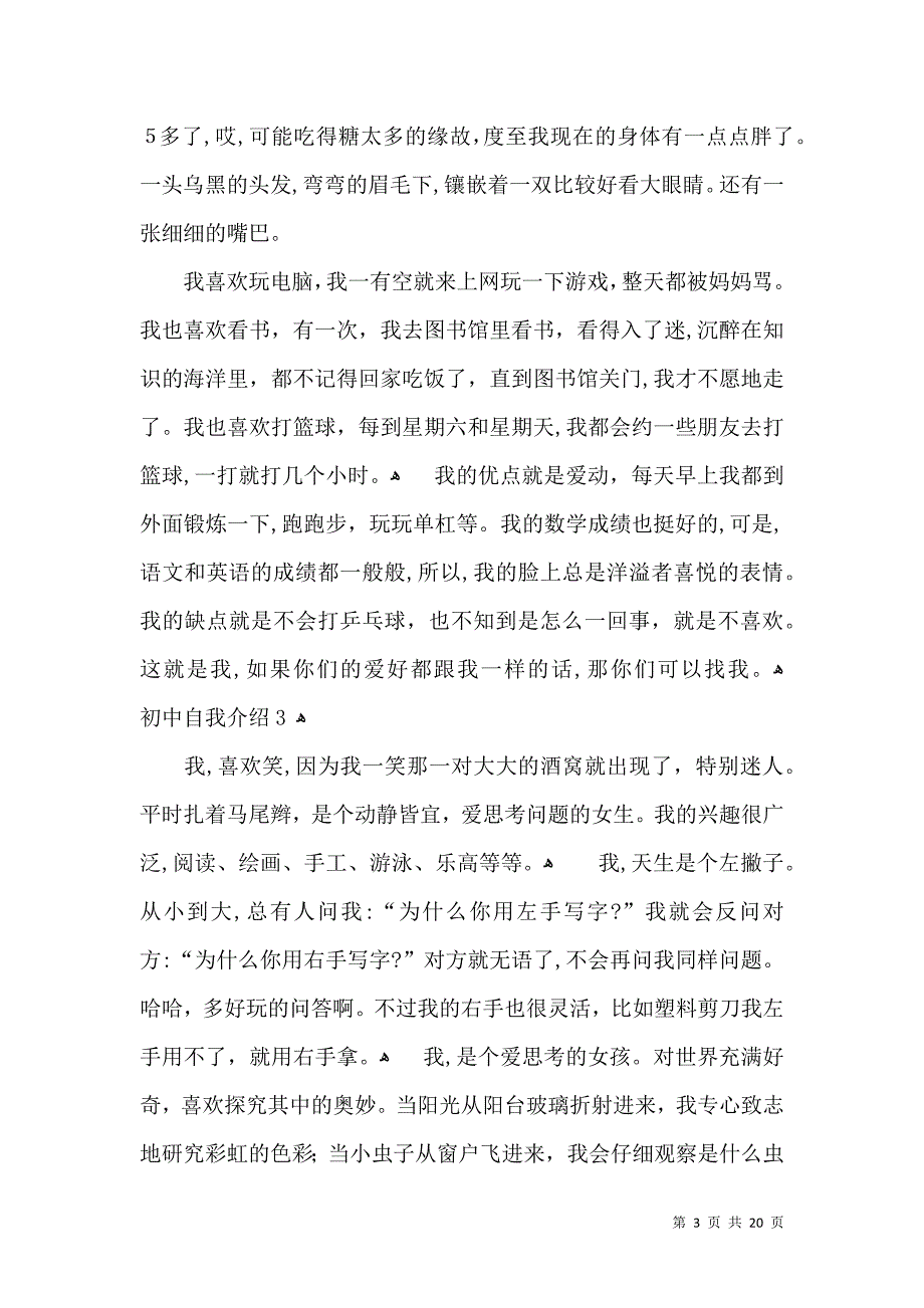 初中自我介绍15篇一_第3页