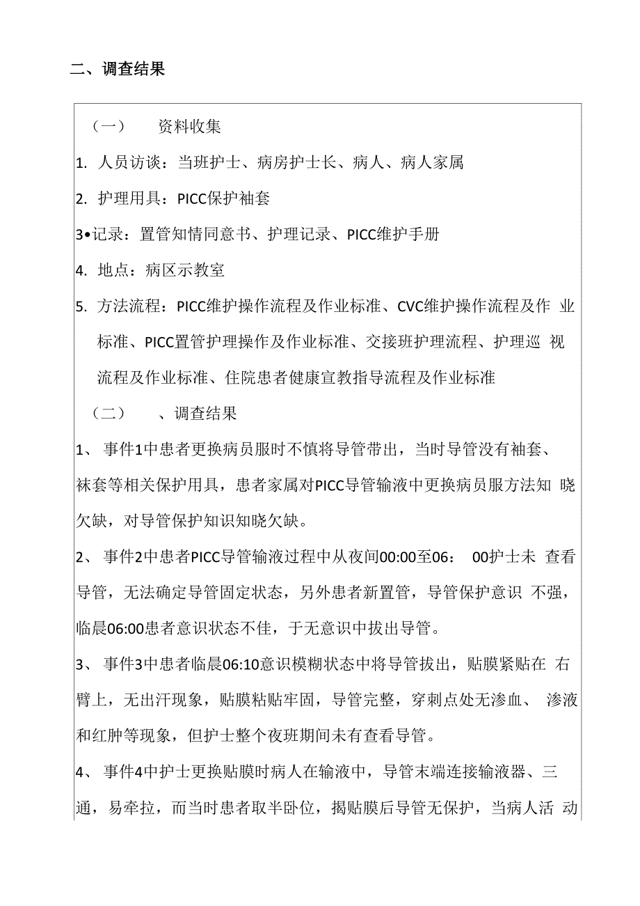 静脉导管滑脱根本原因分析结果报告_第3页